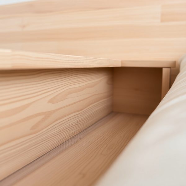 Wooden King-Size Bed with Storage - Image 3
