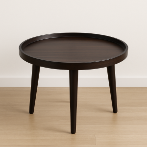 Elegant Round Wooden Coffee Table